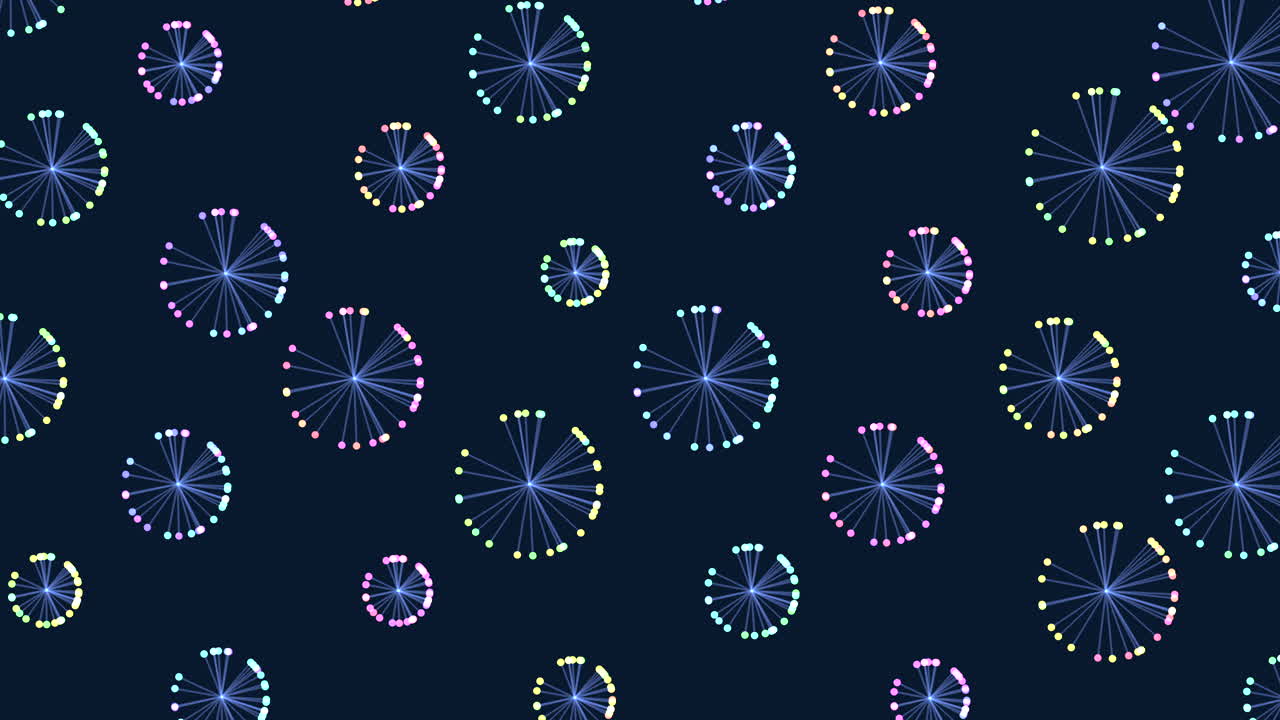 patrón simétrico de puntos azules y púrpuras en negro ideal para diseños de sitios web