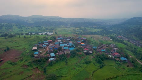 a small village in middle of mountains