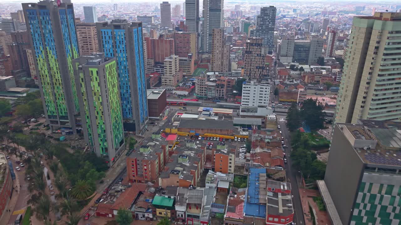 Aerial view of Bogota's university district, vibrant student life hub