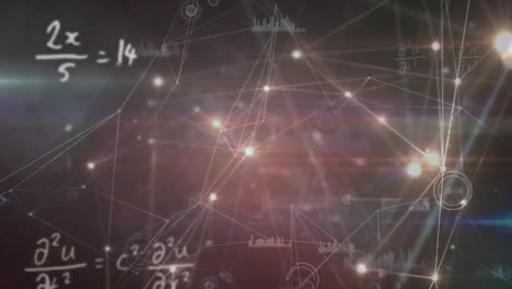 animación de diversos procesamientos de datos en un fondo marrón
