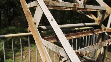 rusty metal framework