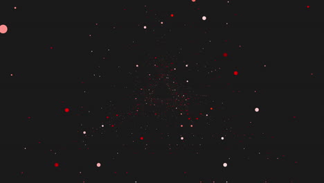 matriz circular de puntos sobre un fondo negro