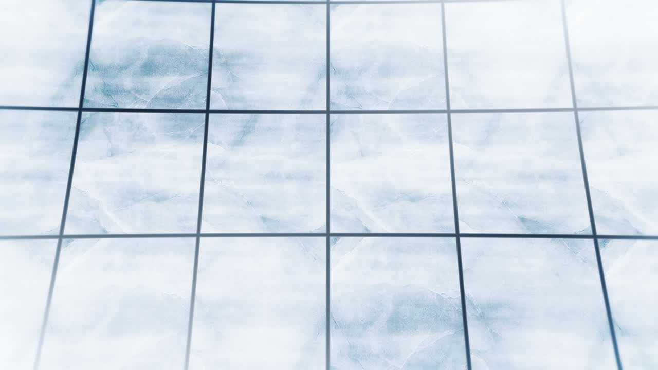 caminar en el suelo de mármol con espacio de copia. correr y caminar dar pasos. cerrar el pie del corredor. concepto de desafío de negocio. animación de bucle.