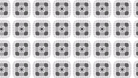 loop video of seamless pattern with grey and white decorative patchwork tiles