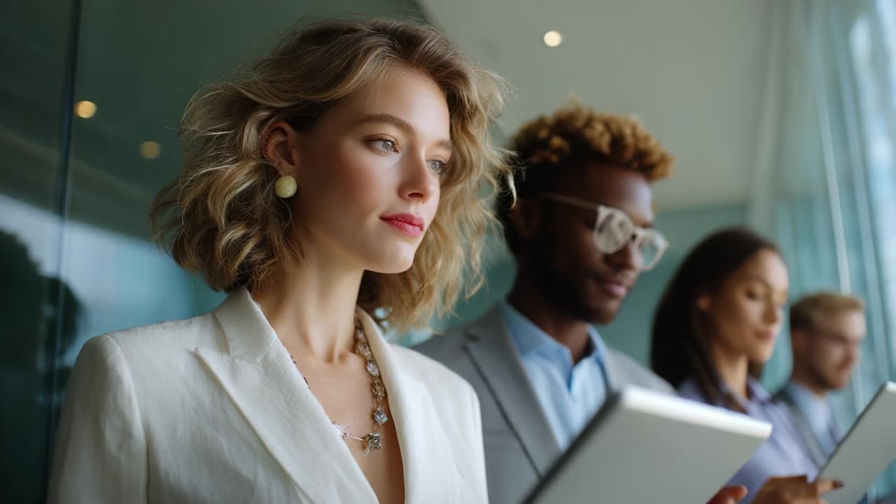 Diverse Business Team in Modern Office