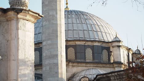 detalle de la cúpula y el minarete de la mezquita