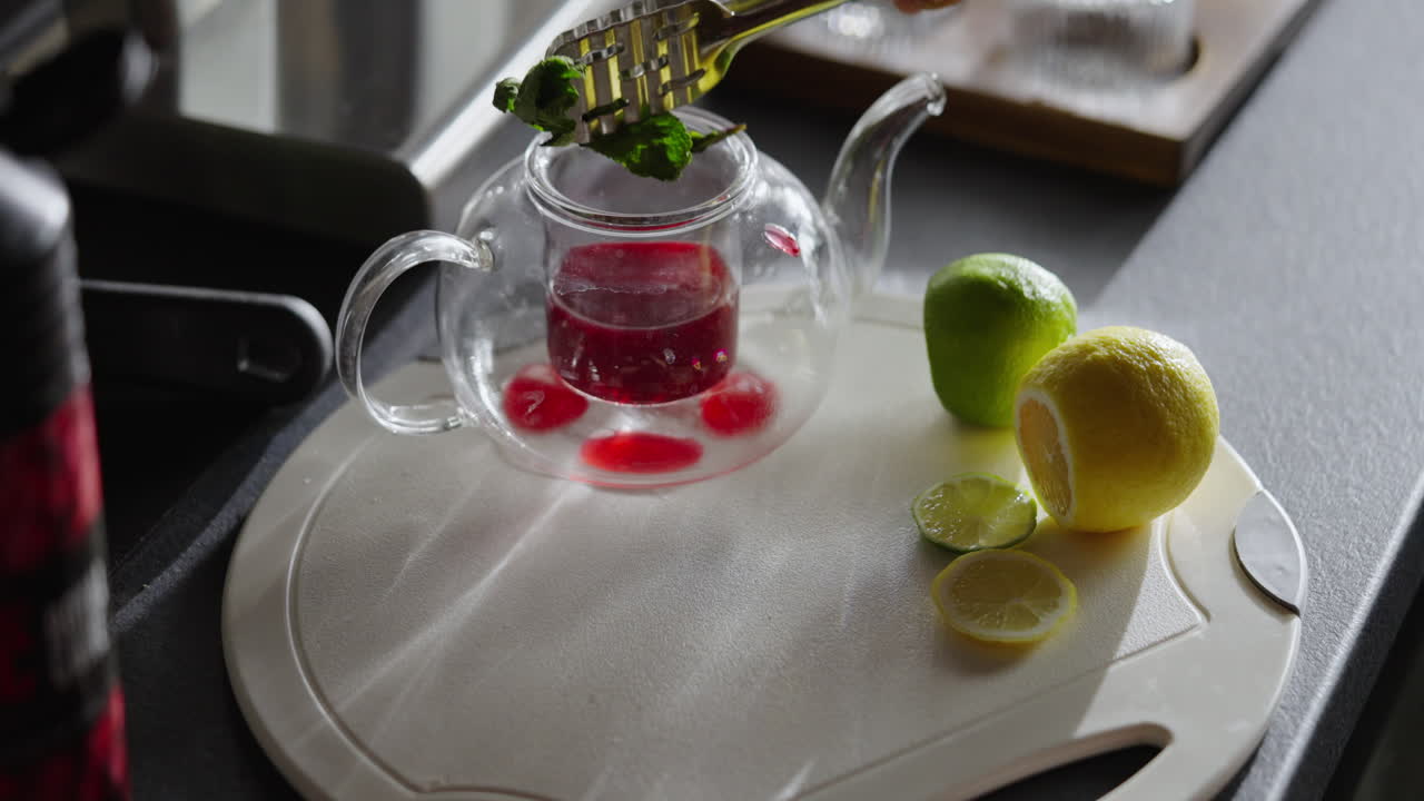 Making a Refreshing Fruit and Herb Tea