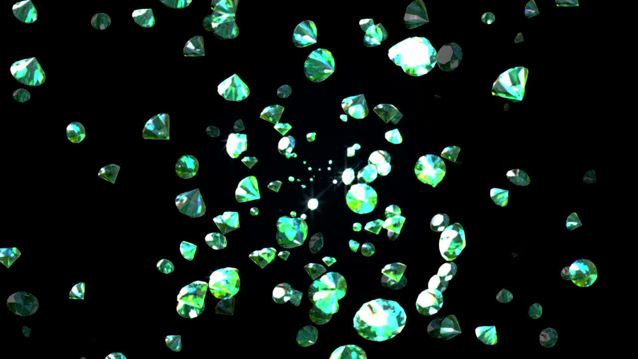 천천히 떨어지는 다이아몬드, 아름다운 배경.