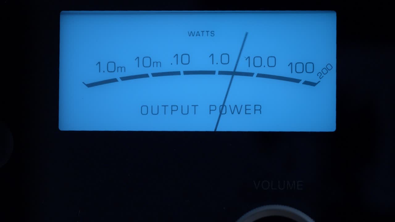 Close-up of an Analog Output Power Meter