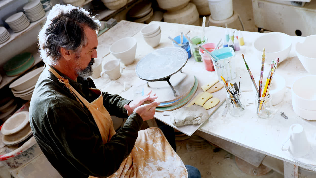 남성 도자기 도자기 모형 점토 4k