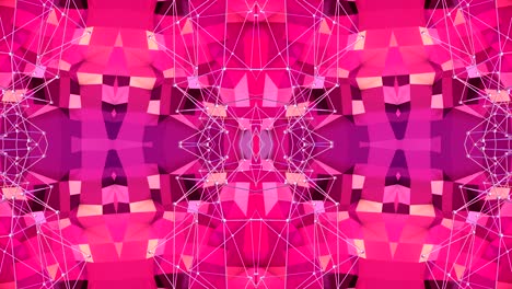 fondo 3d abstracto simple en color gradiente púrpura rojo, estilo poli bajo como fondo geométrico moderno o entorno matemático con efecto caleidoscópico. 4k uhd o bucle sin costuras fullhd. 11