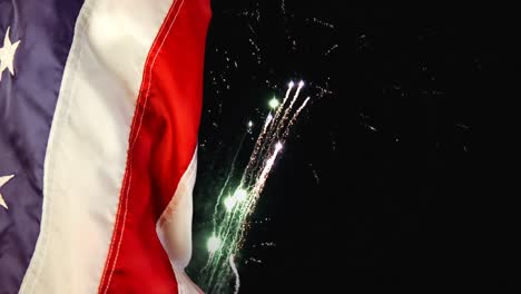 animación digital de espectáculo de fuegos artificiales por la noche 4k