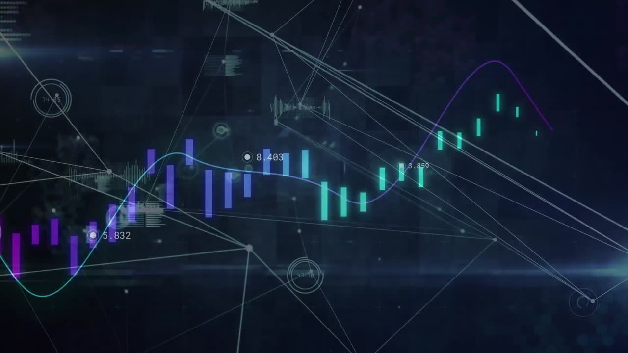 animación de la red de conexiones a través del procesamiento de datos