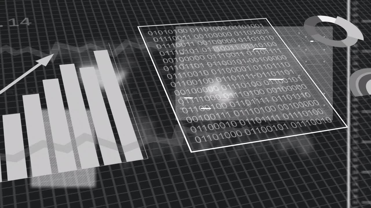 Animation of financial data processing over grid