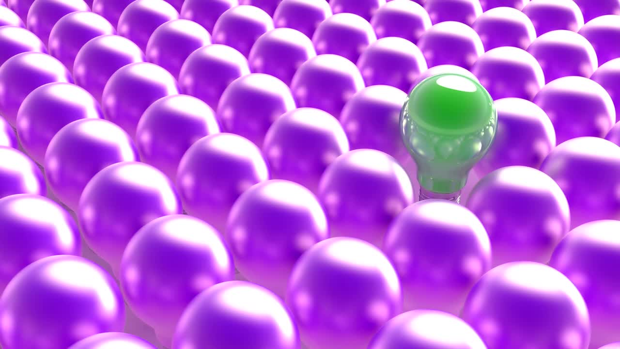 보라색 램프 중 탁월한 전구 창의적인 아이디어 팝과 댄스 분위기 4k