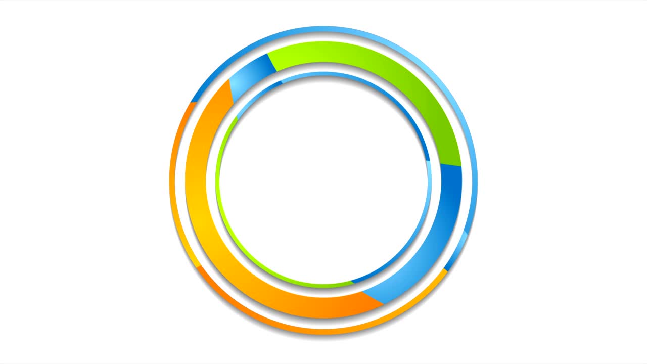 colorido abstracto círculos corporativos logotipo animación de video