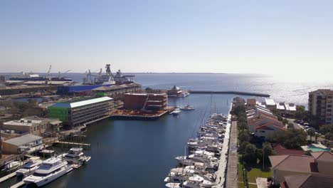 docked boats and ships in pensacola, florida