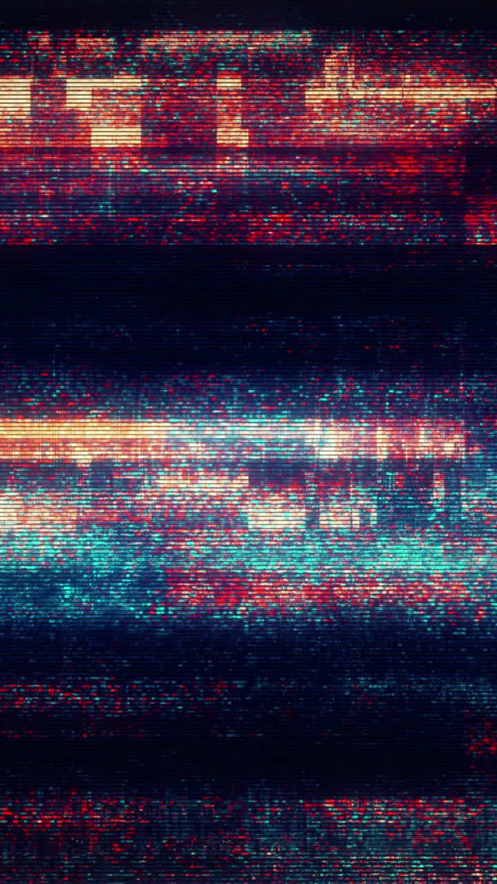 Abstract Digital Glitch Noise and Static Effect