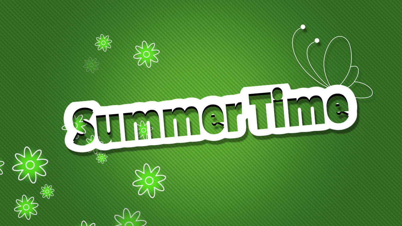 플라이 그린 꽃과 여름 시간