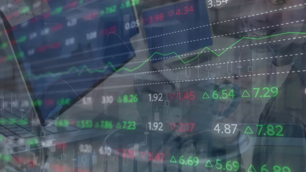 animación del procesamiento de datos a través de computadoras