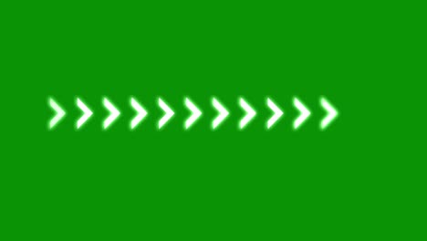 glowing arrows motion graphics with green screen background