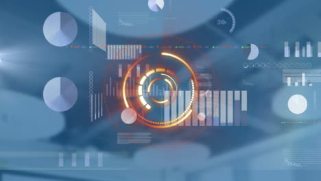 animation of scope scanning over data processing