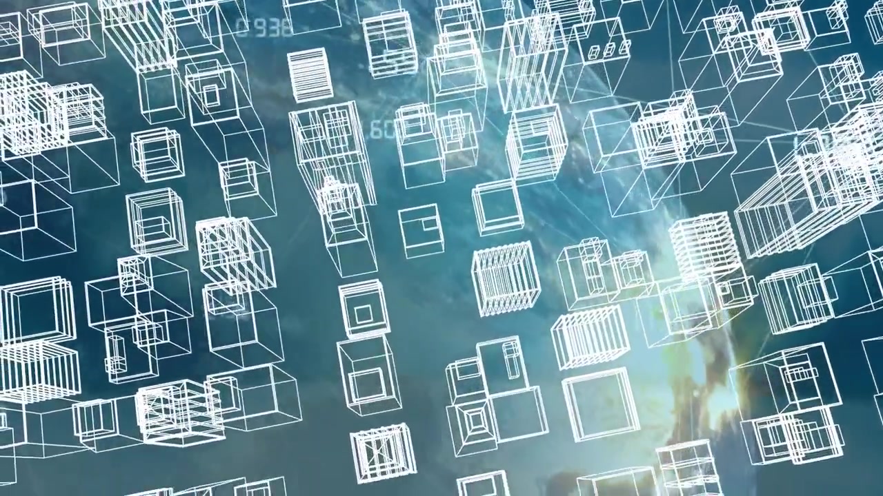 Animation of 3d cityscape moving over globe
