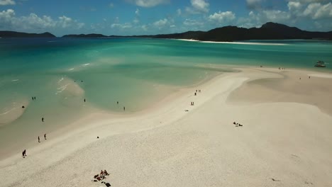 aerial view over the whitsundays beach