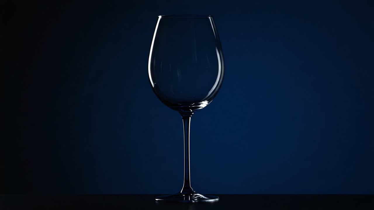 Elegant Glassware: A Study in Reflections and Shadows Captured in a Darkened Setting Highlighting the Beauty of Simplicity