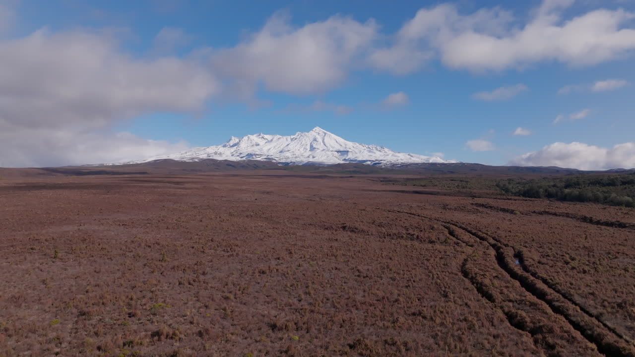 Majestic Snow-Capped Mountain in a Vast Landscape