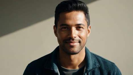 retrato de un joven sonriente