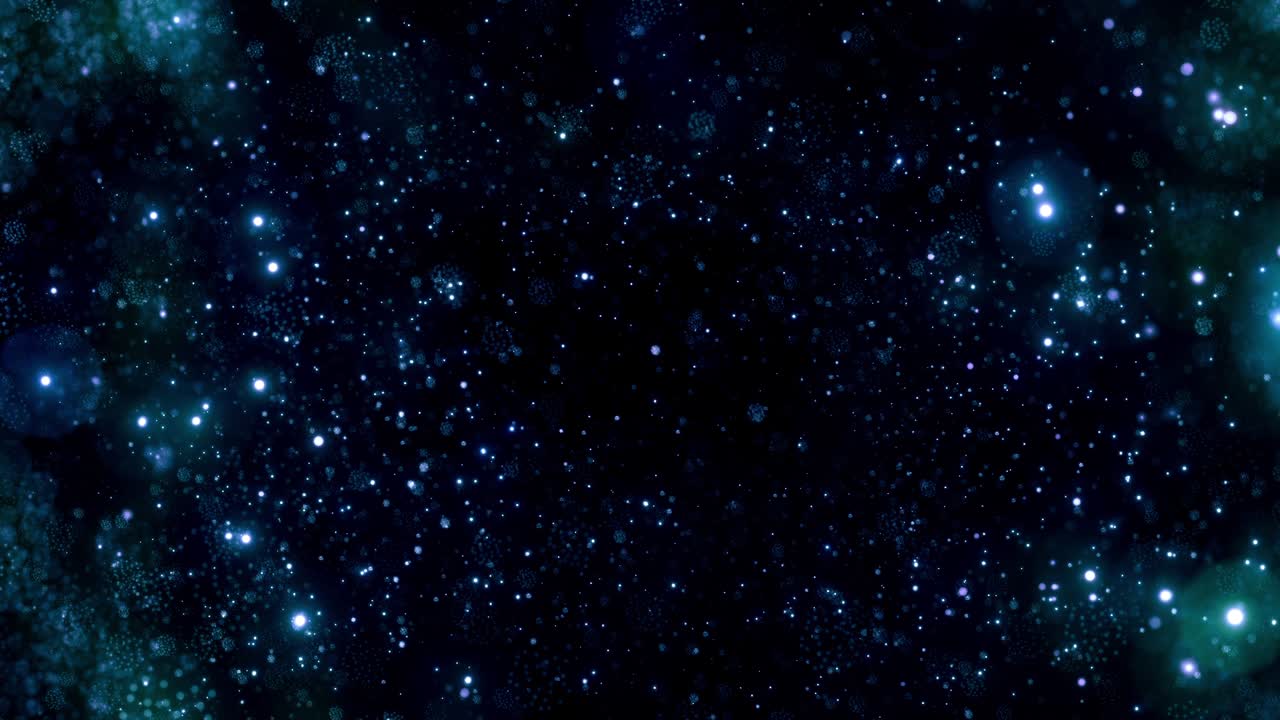 Fullskjerm abstrakt blå kunstig intelligens partikler loop-bakgrunn.