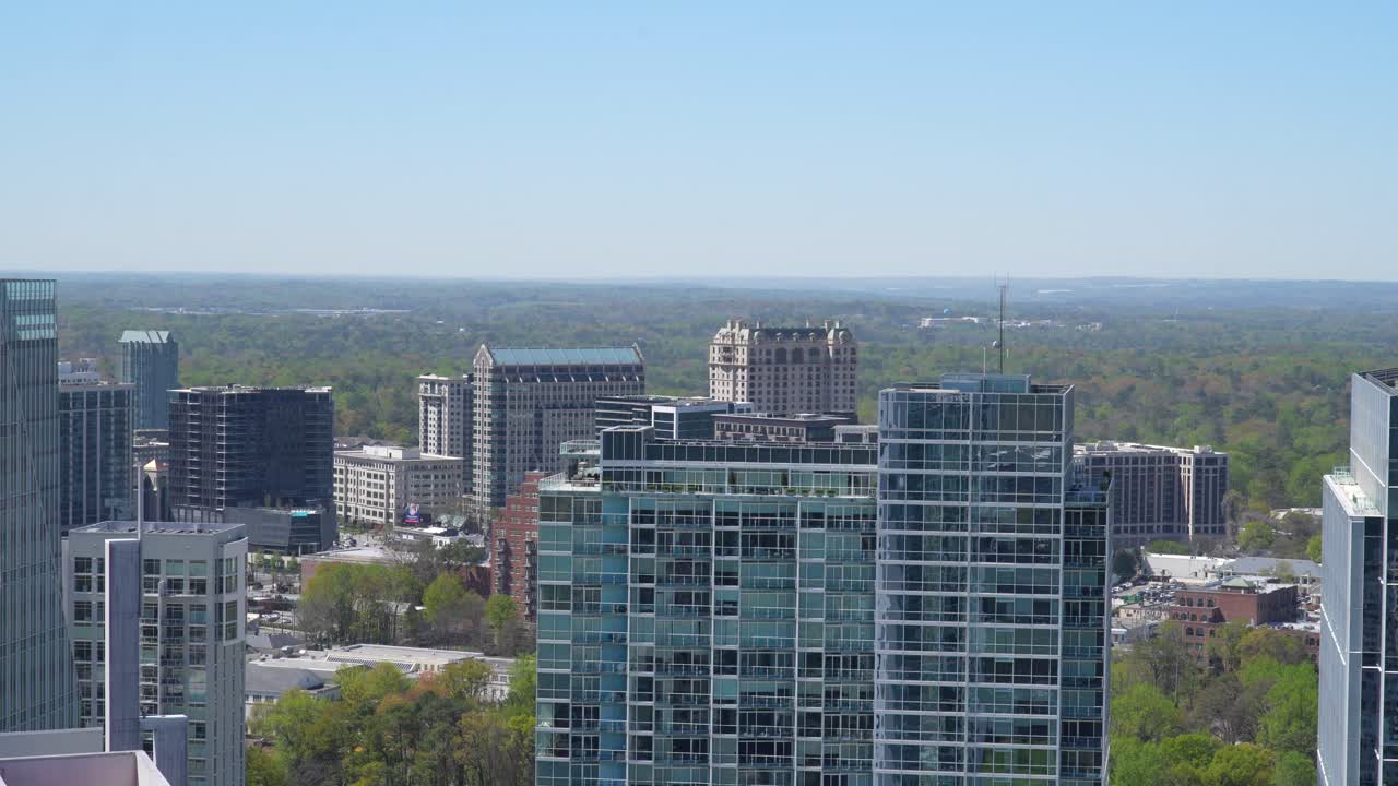 Elevated view of buildings in Buckhead, Georgia