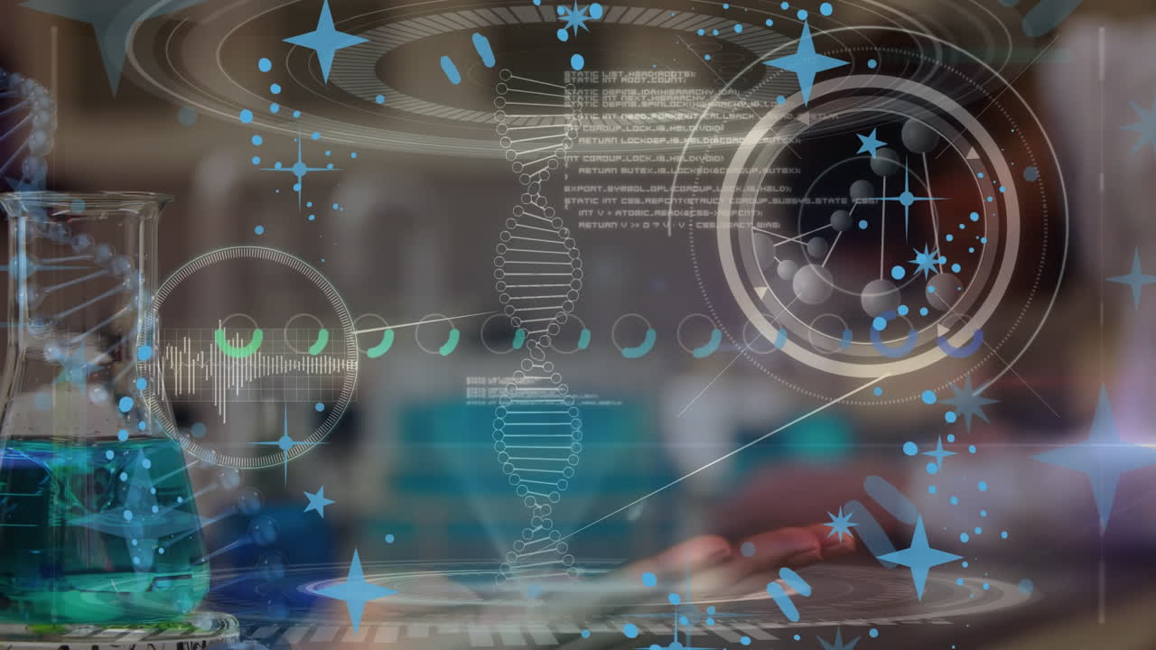 병원 전반에 대한 데이터 처리의 애니메이션