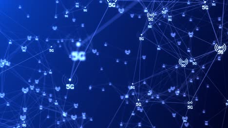 5g technology concept digital loop background.