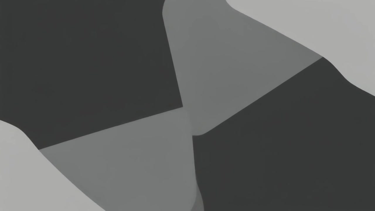 Abstract Motion Graphics with Shifting Geometric Shapes in Grayscale