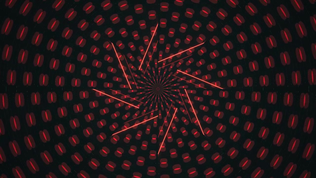 Abstrakt rød og sort geometrisk roterende mønsteranimation