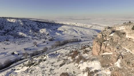 Aerial-and-Drone-Footage-of-Snowy-Hills