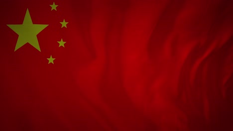 animación de la bandera de china ondeando con espacio de copia