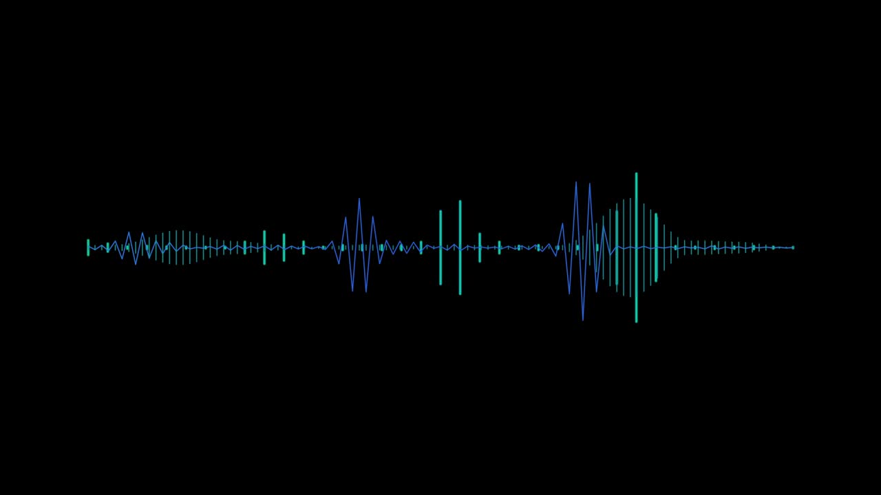 Radio waves, Earthquake. Richter earthquake magnitude scale. Black background. 4k video