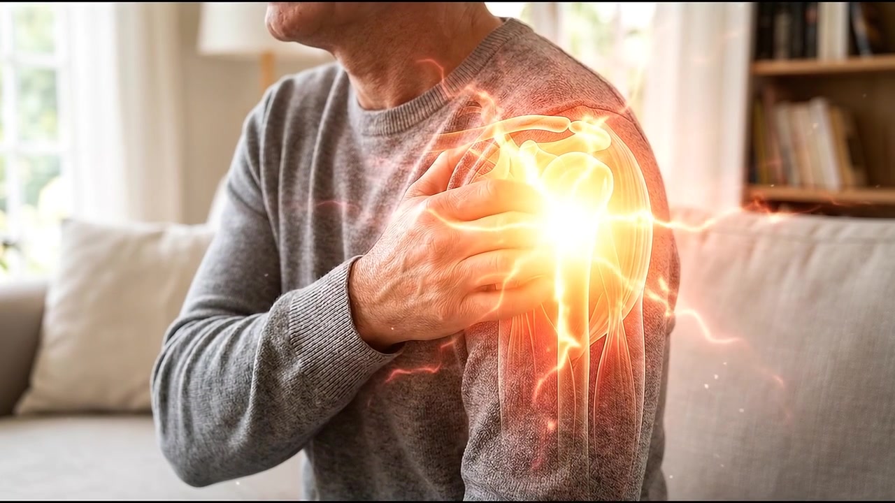 Omuz Ağrısı Çeken Adam ve Anatomik Görselleştirme