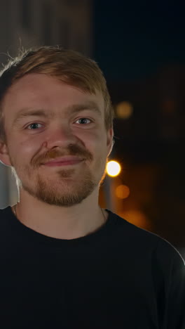 man portrait at night