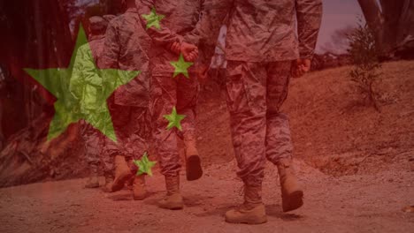 Animation-of-flag-of-china-over-soldiers