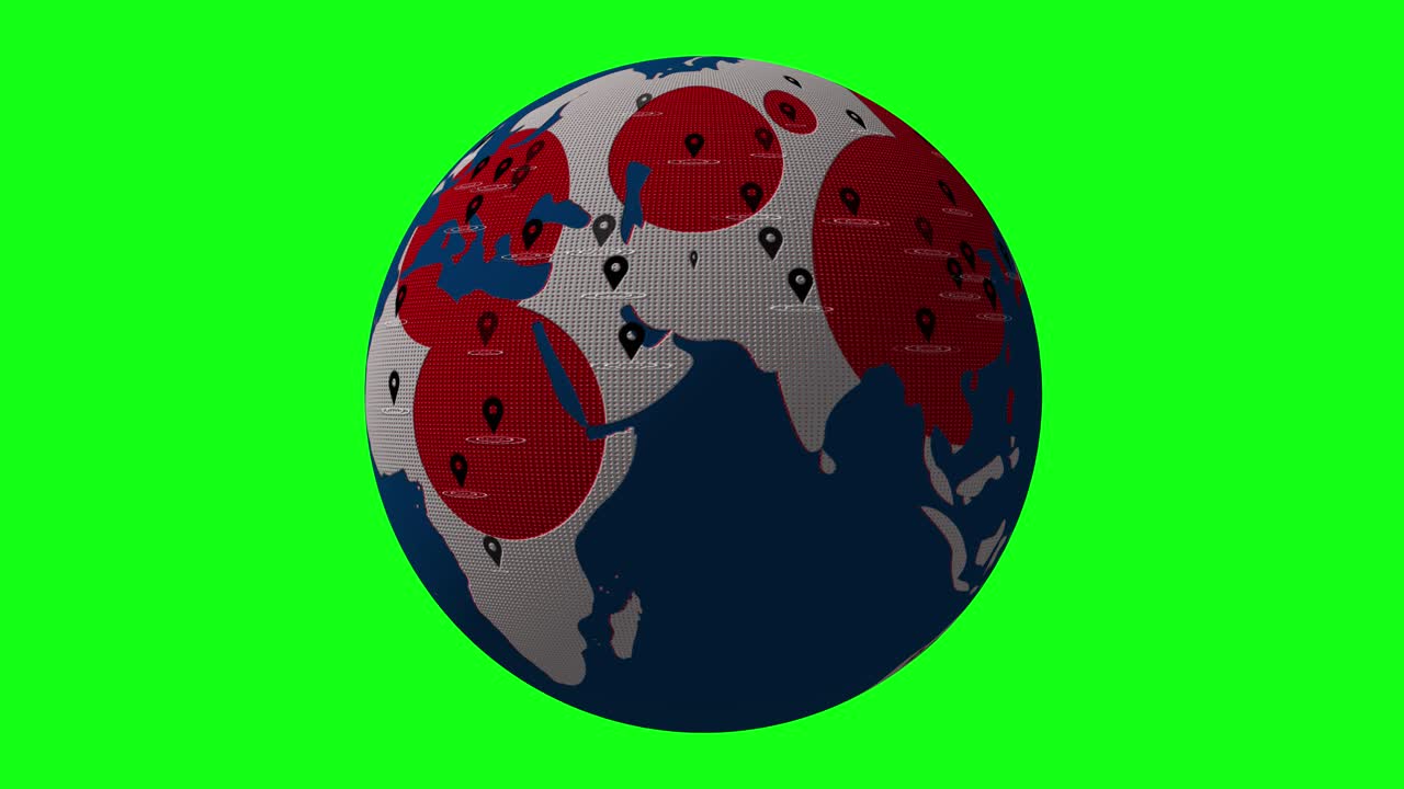 Carte des localisations mondiales
