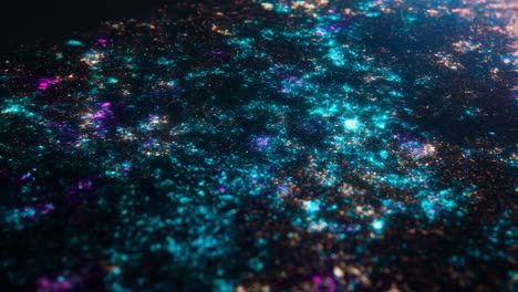 abstract glowing particles