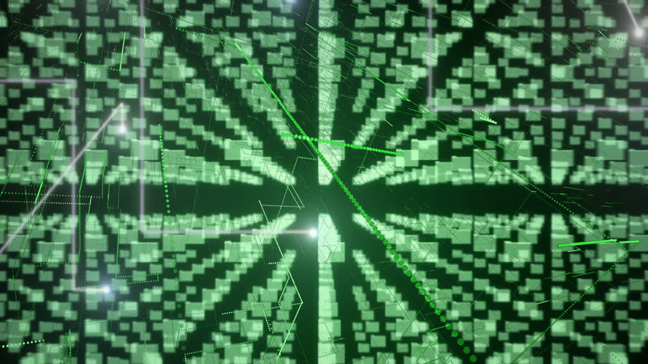 컴퓨터 회로판 위의 봉투 아이콘 네트워크와 온라인 보안  ⁇ 락의 애니메이션