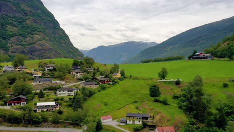 Aurlandsfjord-Town-Of-Flam-at-dawn.