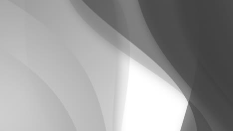 animation of grey waving layers with copy space on white background