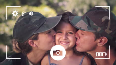 tomar fotos de la familia con una cámara digital