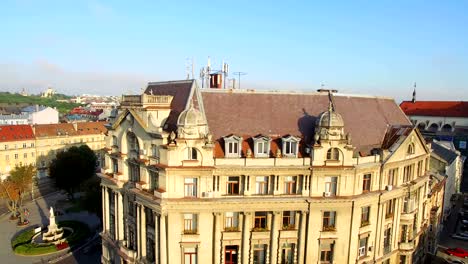 aerial old city lviv, the central part of the city, the house of books